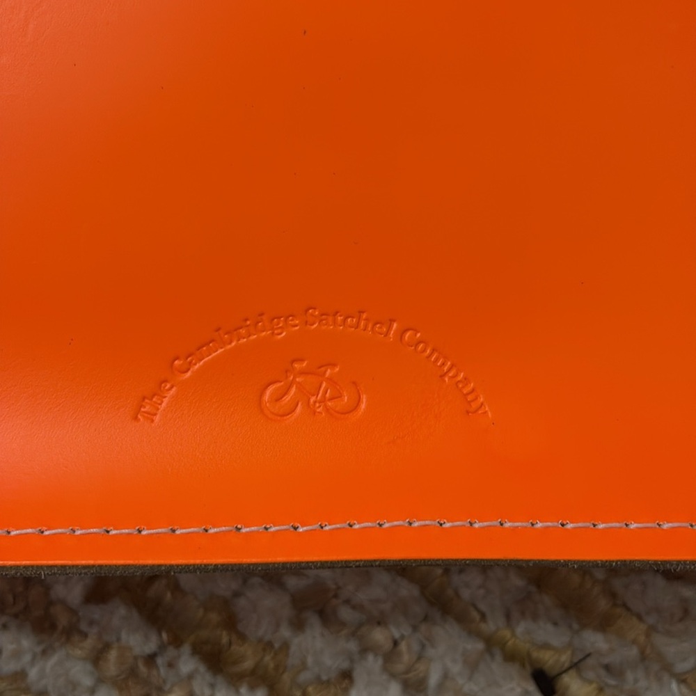 NWOT The Cambridge Satchel Company Neon Orange Satchel Bag. - Picture 4 of 5